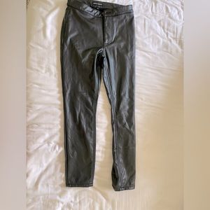Size 26 pleather high rise skinny black jeans